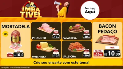 Modelo de TV para TV Horizontal com o tema Fim de Semana Imbatível para Frios e Laticínios