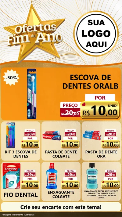 Modelo de Rede Social para Stories com o tema Ofertas Fim de Ano para Higiene Pessoal