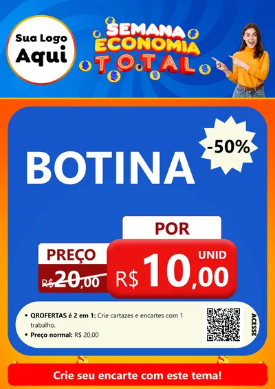 Modelo de Cartaz para Cartaz A4 Vertical com o tema Semana Economia Total para Agropecuária