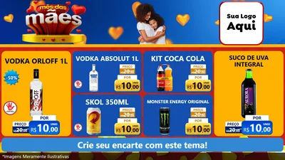 Modelo de TV para TV Horizontal com o tema Mês das Mães para Distribuidora de bebidas