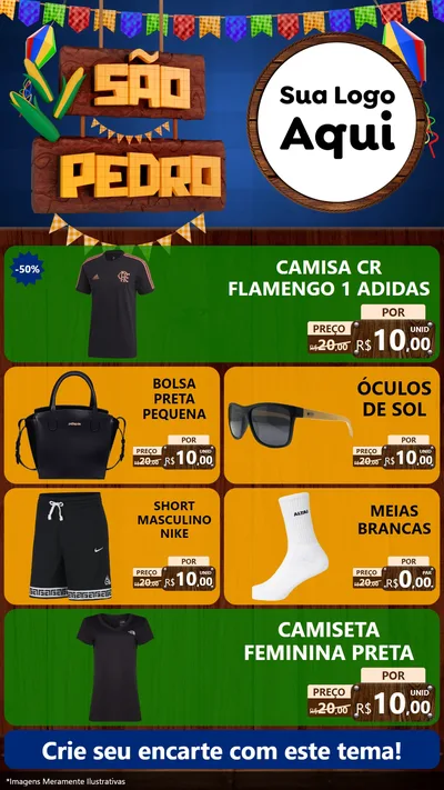 Modelo de TV para TV Vertical com o tema São Pedro para Roupas e acessórios