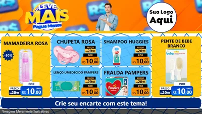 Modelo de TV para TV Horizontal com o tema Leve Mais, Pague Menos para Bebês
