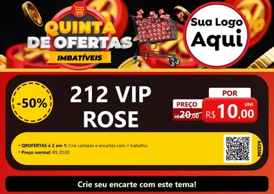 Modelo de Cartaz para Cartaz A4 Horizontal com o tema Quinta de Ofertas Imbatíveis para Perfumes