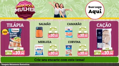 Modelo de TV para TV Horizontal com o tema Para Você Mulher para Peixaria