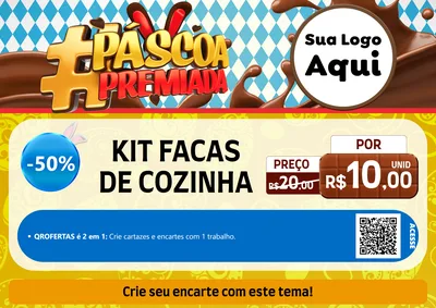 Modelo de Cartaz para Cartaz A4 Horizontal com o tema Páscoa Premiada para Utilidades Domésticas