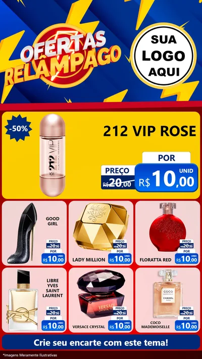 Modelo de Rede Social para Stories com o tema Ofertas Relâmpago para Perfumes