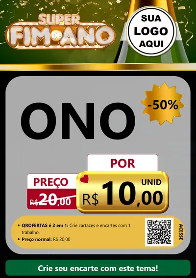 Modelo de Cartaz para Cartaz A4 Vertical com o tema Super Fim de Ano para Óticas