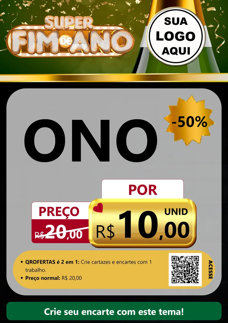 Modelo de Cartaz para Cartaz A4 Vertical com o tema Super Fim de Ano para Óticas