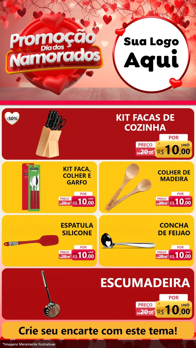 Modelo de TV para TV Vertical com o tema Promoção Dia dos Namorados para Utilidades Domésticas