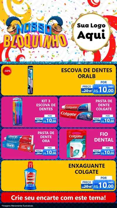 Modelo de TV para TV Vertical com o tema Nosso Bloquinho para Higiene Pessoal
