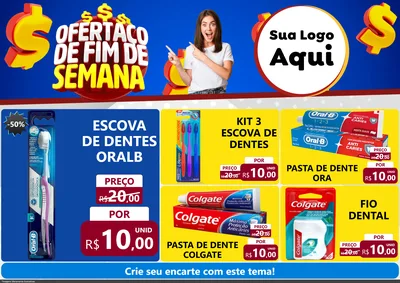 Modelo de Encarte para Encarte A4 Horizontal com o tema Ofertaço de Fim de Semana para Higiene Pessoal
