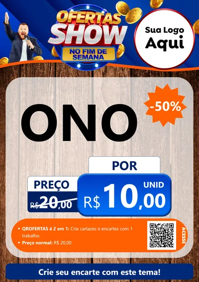 Modelo de Cartaz para Cartaz A4 Vertical com o tema Ofertas Show No Fim De Semana para Óticas