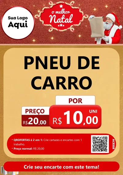 Modelo de Cartaz para Cartaz A4 Vertical com o tema O Melhor Natal para Auto peças