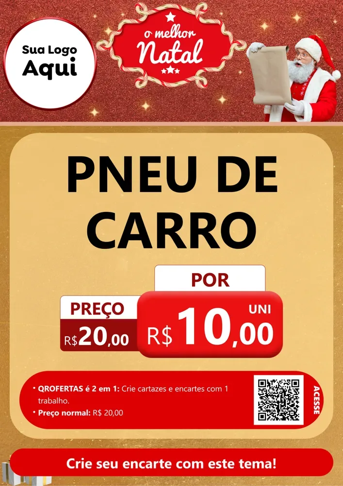 Modelo de Cartaz para Cartaz A4 Vertical com o tema O Melhor Natal para Auto peças