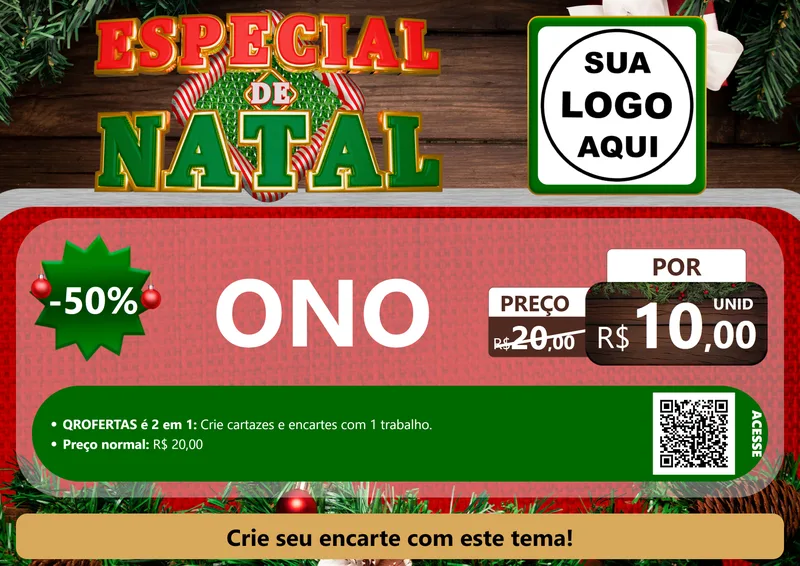 Modelo de Cartaz para Cartaz A4 Horizontal com o tema Especial de Natal para Óticas