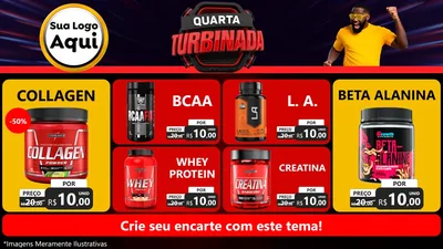 Modelo de TV para TV Horizontal com o tema Quarta Turbinada para Suplementos alimentares