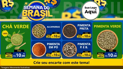 Modelo de TV para TV Horizontal com o tema Semana Do Brasil para Produtos Naturais