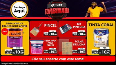 Modelo de TV para TV Horizontal com o tema Quinta Turbinada para Tintas e Ferramentas