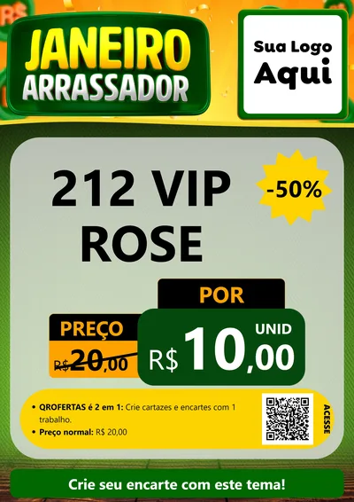 Modelo de Cartaz para Cartaz A4 Vertical com o tema Janeiro Arrasador para Perfumes