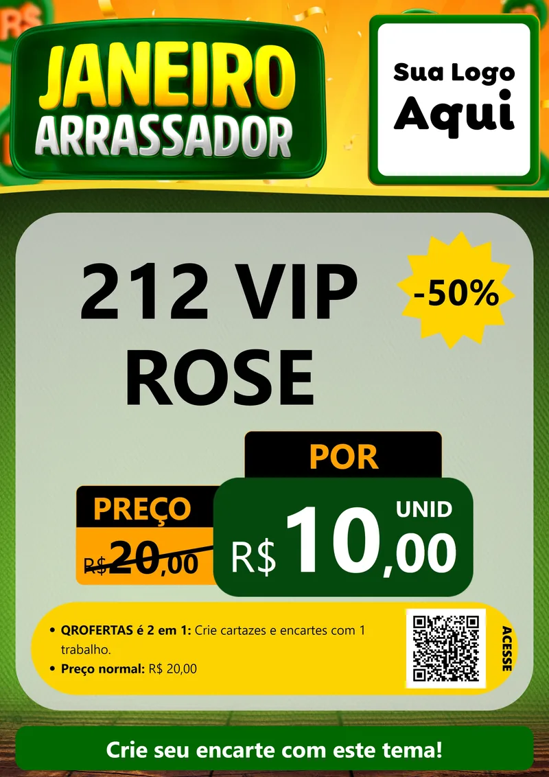 Modelo de Cartaz para Cartaz A4 Vertical com o tema Janeiro Arrasador para Perfumes