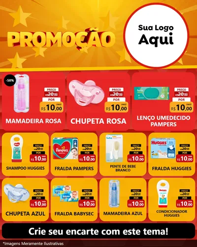 Modelo de Rede Social para Feed Instagram com o tema Promoção para Bebês