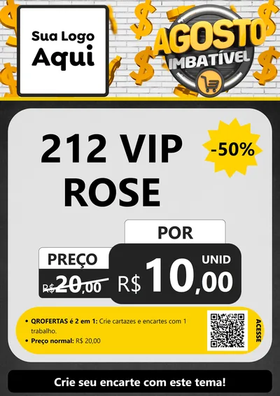 Modelo de Cartaz para Cartaz A4 Vertical com o tema Agosto imbatível para Perfumes
