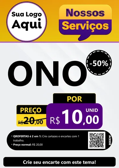 Modelo de Cartaz para Cartaz A4 Vertical com o tema Nossos Serviços para Óticas