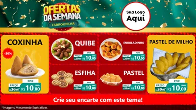 Modelo de TV para TV Horizontal com o tema Ofertas da Semana Farroupilha para Salgadaria
