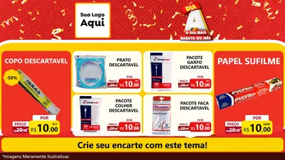 Modelo de TV para TV Horizontal com o tema Dia A o Dia Mais Barato do Mês para Embalagens