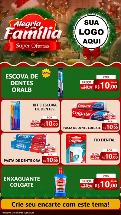 Modelo de TV para TV Vertical com o tema Alegria Em Família - Super Ofertas para Higiene Pessoal