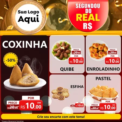Modelo de Rede Social para Feed Facebook com o tema Segundou do Real para Salgadaria