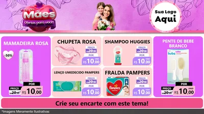 Modelo de TV para TV Horizontal com o tema Dia das Mães Ofertas para Você! para Bebês