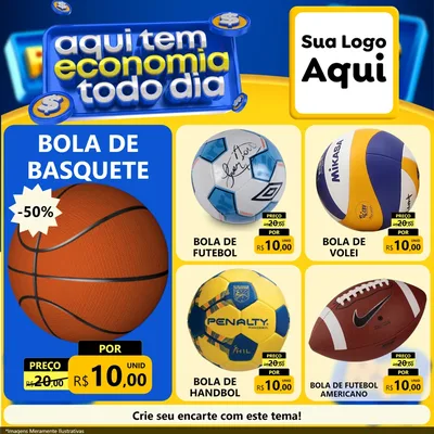 Modelo de Rede Social para Feed Facebook com o tema Aqui Tem Economia Todo Dia para Artigos Esportivos