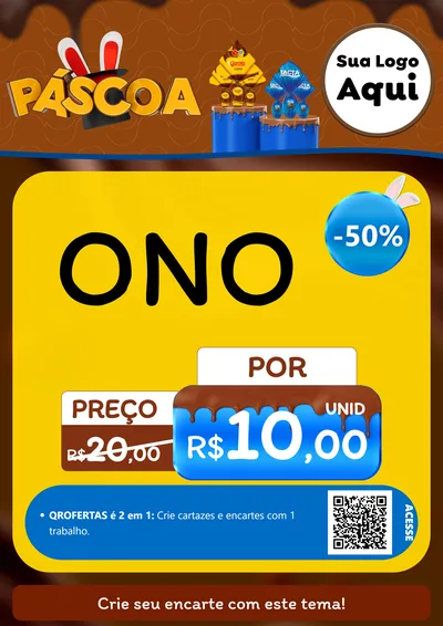 Modelo de Cartaz para Cartaz A4 Vertical com o tema Páscoa para Óticas