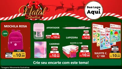 Modelo de TV para TV Horizontal com o tema Natal Imperdível para Papelaria