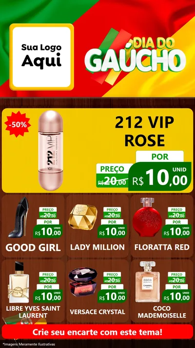 Modelo de Rede Social para Stories com o tema Dia do Gaúcho para Perfumes