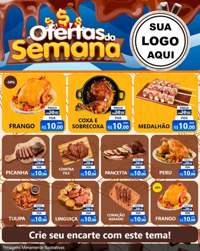 Modelo de Rede Social para Feed Instagram com o tema Ofertas da Semana - Páscoa para Assados