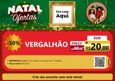 Modelo de Cartaz para Cartaz A4 Horizontal com o tema Natal de Ofertas para Ferragens