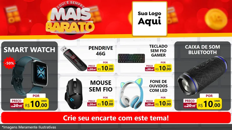 Modelo de TV para TV Horizontal com o tema Mais Barato para Informática