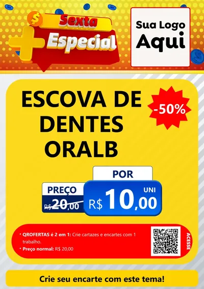 Modelo de Cartaz para Cartaz A4 Vertical com o tema Sexta Mais Especial para Higiene Pessoal