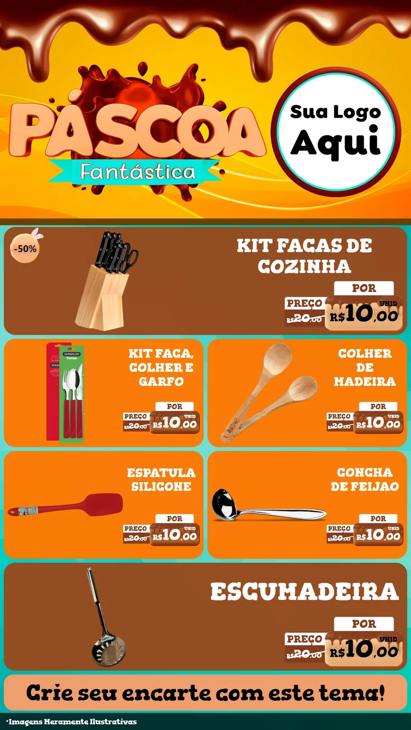 Modelo de TV para TV Vertical com o tema Páscoa Fantástica para Utilidades Domésticas