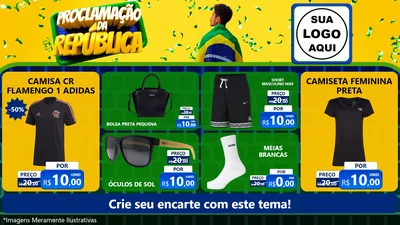 Modelo de TV para TV Horizontal com o tema Proclamação da República para Roupas e acessórios