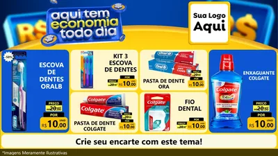 Modelo de TV para TV Horizontal com o tema Aqui Tem Economia Todo Dia para Higiene Pessoal
