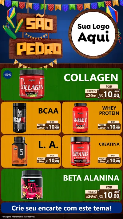 Modelo de TV para TV Vertical com o tema São Pedro para Suplementos alimentares