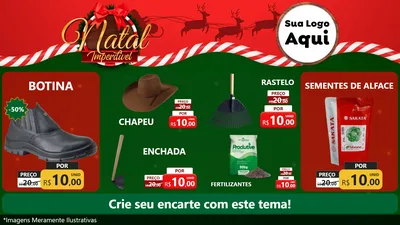 Modelo de TV para TV Horizontal com o tema Natal Imperdível para Agropecuária