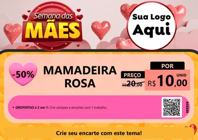 Modelo de Cartaz para Cartaz A4 Horizontal com o tema Semana das Mães para Bebês