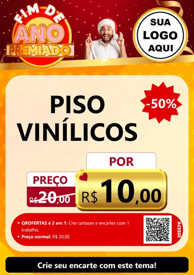 Modelo de Cartaz para Cartaz A4 Vertical com o tema Fim de Ano Premiado para Material para Construção