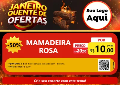 Modelo de Cartaz para Cartaz A4 Horizontal com o tema Janeiro Quente de Ofertas para Bebês
