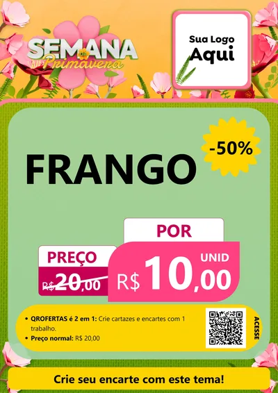 Modelo de Cartaz para Cartaz A4 Vertical com o tema Semana da Primavera para Assados