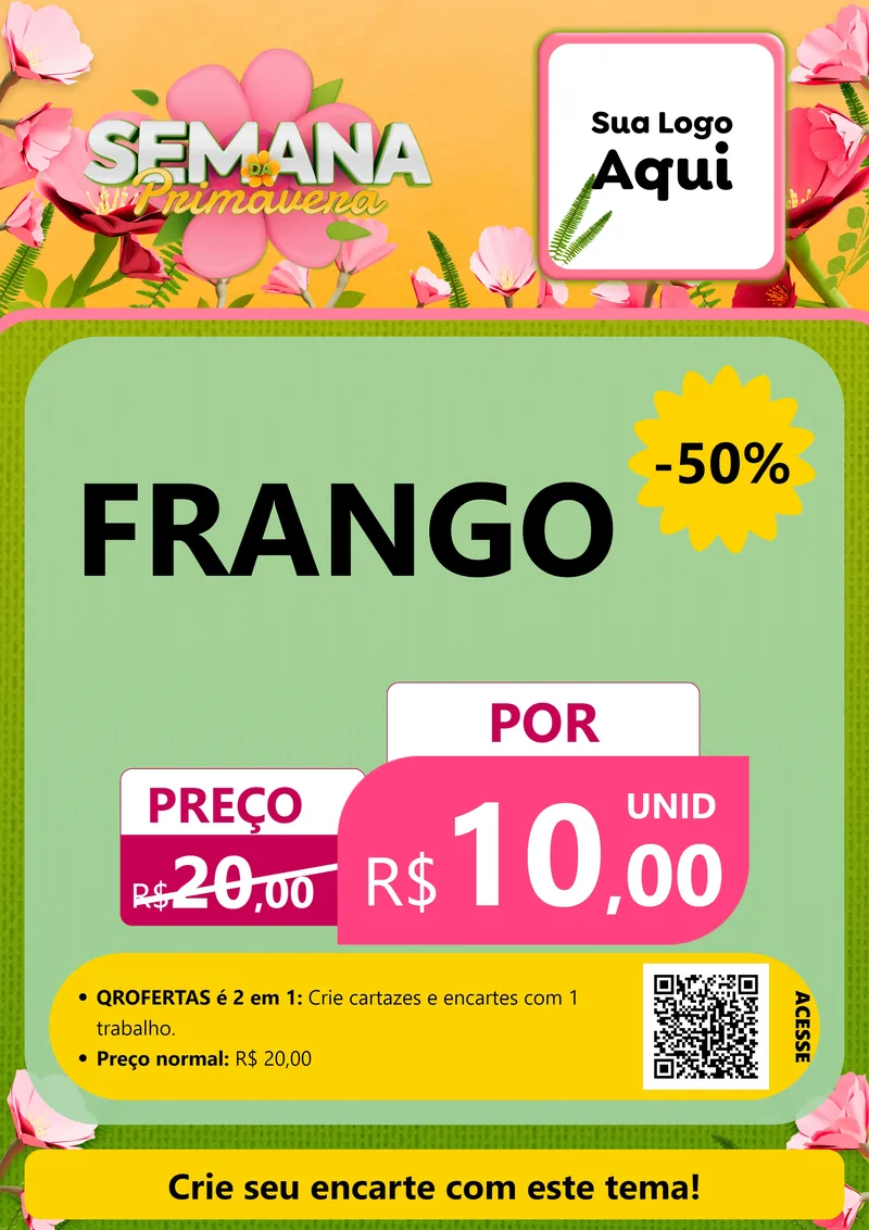 Modelo de Cartaz para Cartaz A4 Vertical com o tema Semana da Primavera para Assados